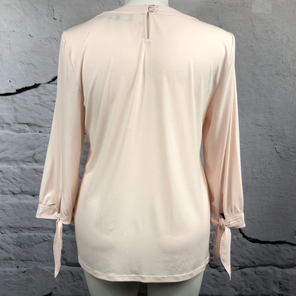 Karl Lagerfeld pink 3/4 sleeve blouse - Picture 3 of 13